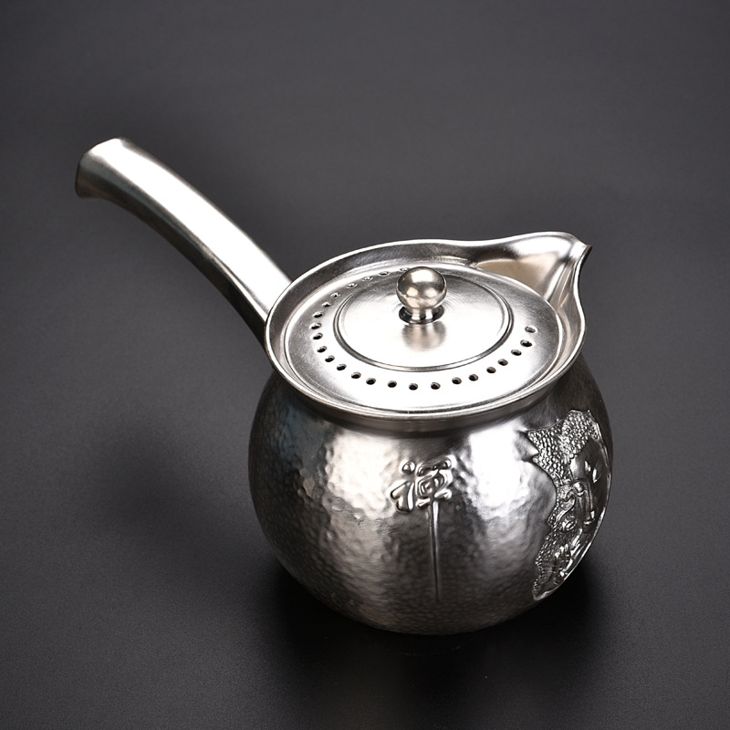 佛头禅佛陶瓷煮茶器黑茶煮茶壶泡茶耐热鎏银工艺壶家用电陶炉套装