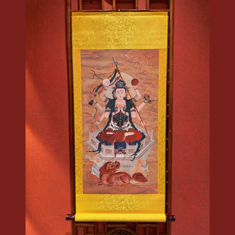 斗姆元君画像(天眼父子一对一加持加盖印章）45cm*100cm